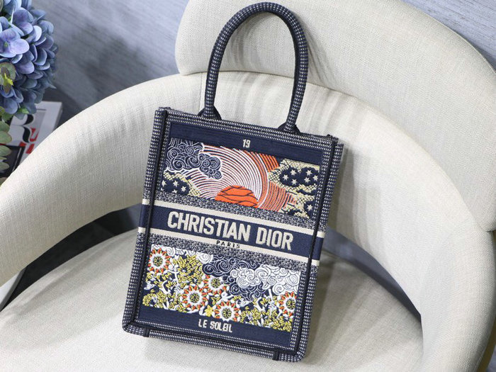 Dior Embroidered Canvas Book Tote Bag D11121