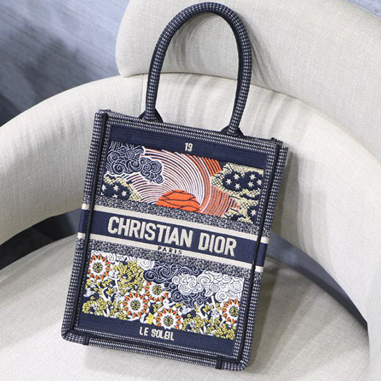 Dior Embroidered Canvas Book Tote Bag D11121