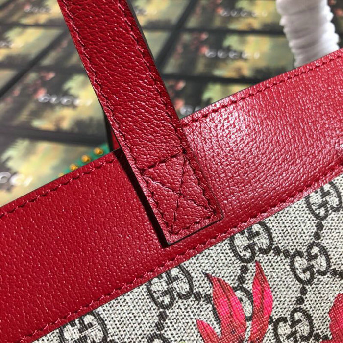 Gucci Ophidia GG Flora Medium Tote Red 547947