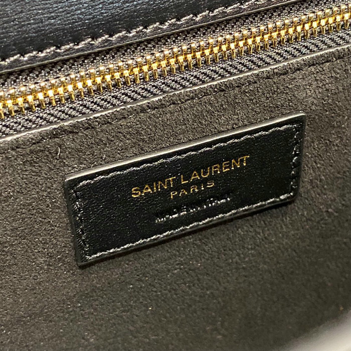 Saint Laurent Carre Satchel in Black Smooth Leather 585060