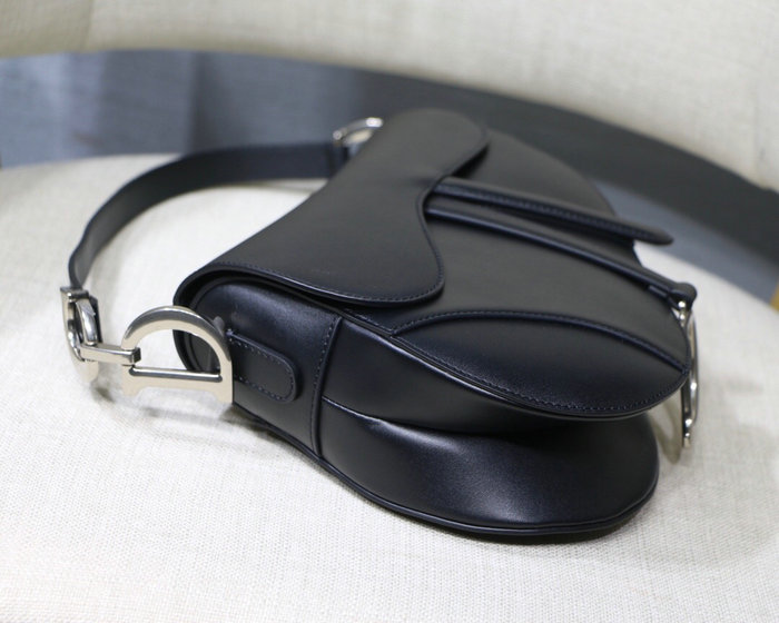 Dior Saddle Bag Black with Silver Hardware M9001