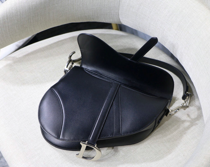 Dior Saddle Bag Black with Silver Hardware M9001