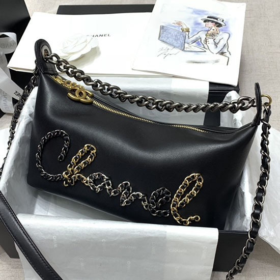 Chanel Calfskin Shoulder Bag Black AS02011