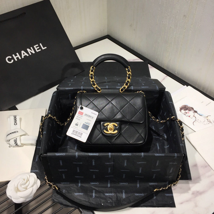 Chanel Lambskin Small Flap Bag Black AS1357