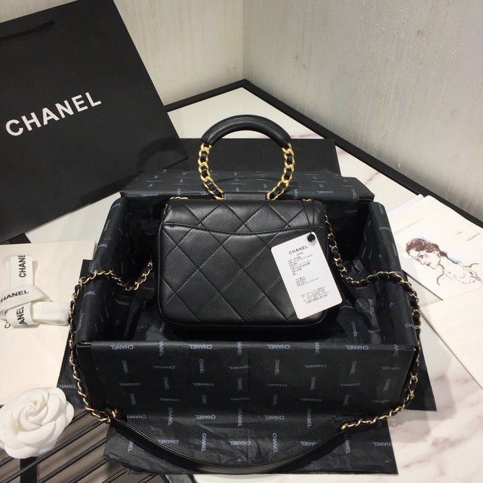 Chanel Lambskin Small Flap Bag Black AS1357