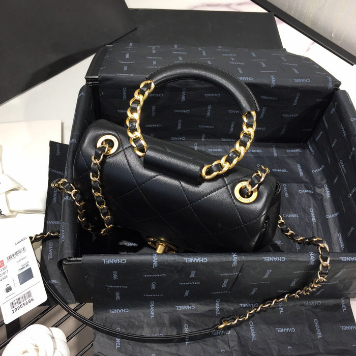 Chanel Lambskin Small Flap Bag Black AS1357