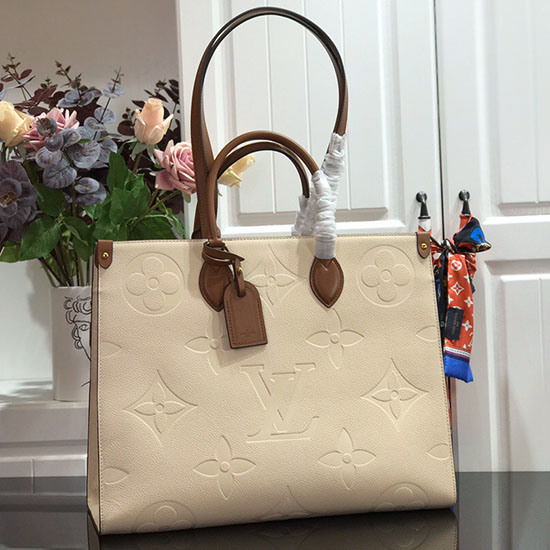 Louis Vuitton Monogram Empreinte Onthego Cream M44925