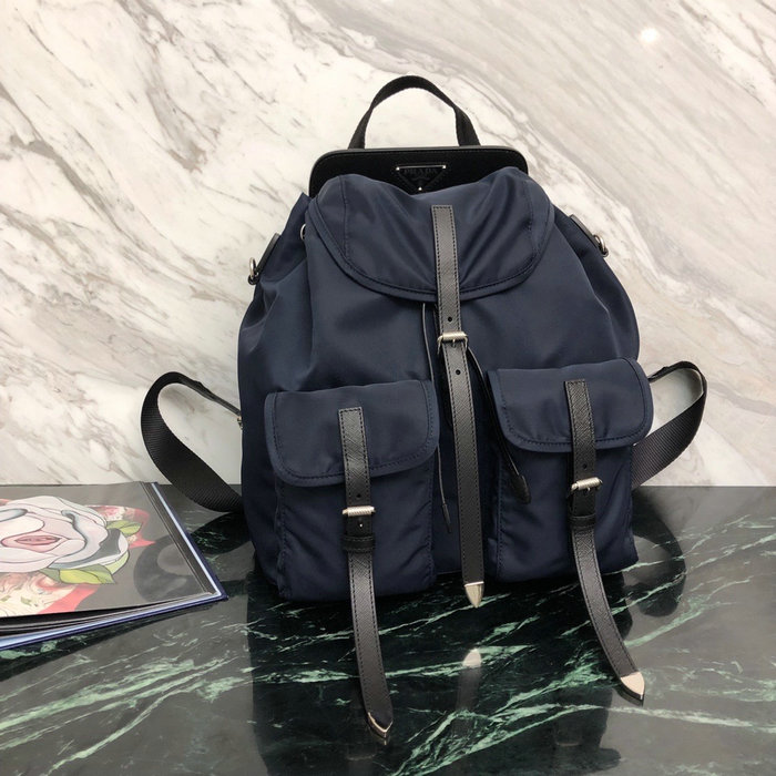 Prada Nylon Backpack Blue 1BZ063