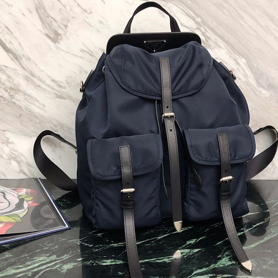 Prada Nylon Backpack Blue 1BZ063