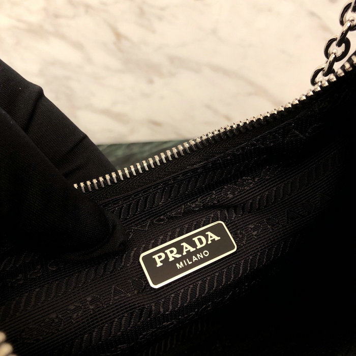 Prada Nylon Hobo Bag Black 1BH204