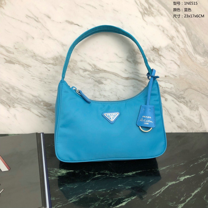 Prada Nylon Hobo Bag Blue 1NE515