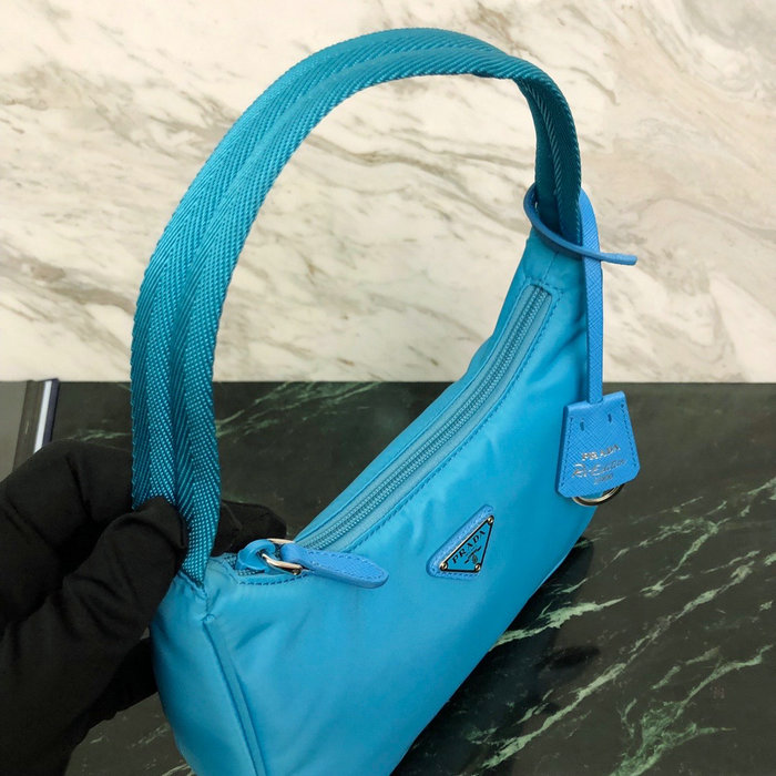 Prada Nylon Hobo Bag Blue 1NE515