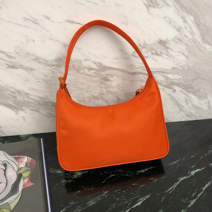 Prada Nylon Hobo Bag Orange 1NE515