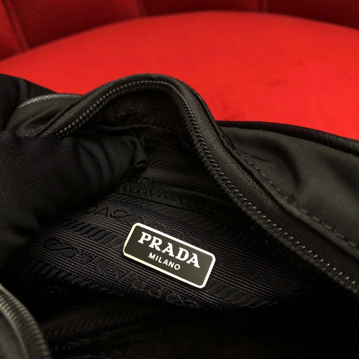 Prada Nylon Shoulder Bag Black 1BH153