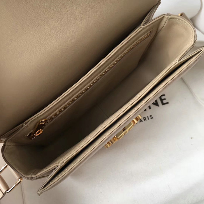 Celine Medium Triomphe Bag in Shiny Calfskin Cream C03081