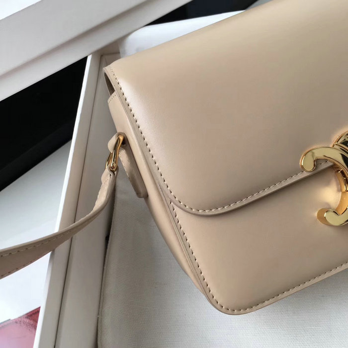 Celine Medium Triomphe Bag in Shiny Calfskin Cream C03081