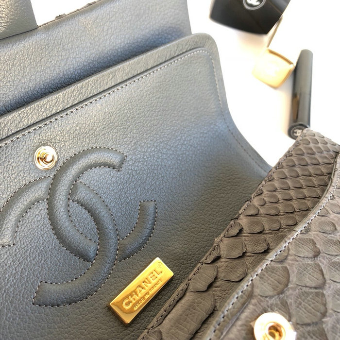 Chanel Snake Leather Shoulder Bag CF03111