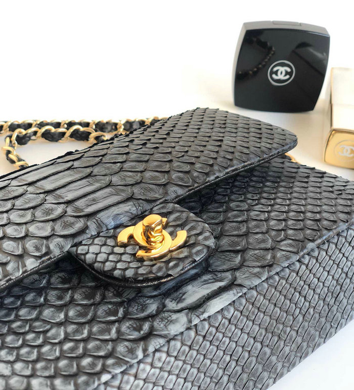 Chanel Snake Leather Shoulder Bag CF03112