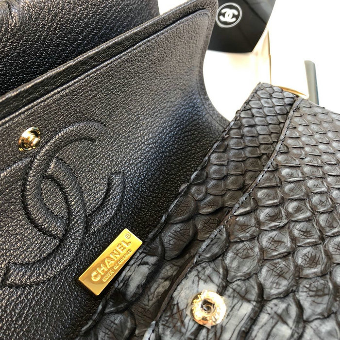 Chanel Snake Leather Shoulder Bag CF03112