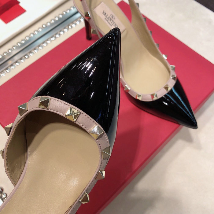 Valentino Patent Slingback Pump Black VS03086