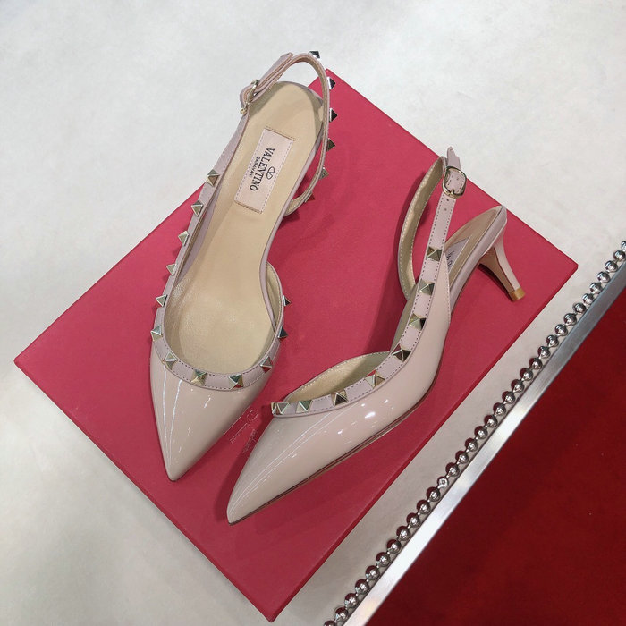 Valentino Patent Slingback Pump Nude VS03085