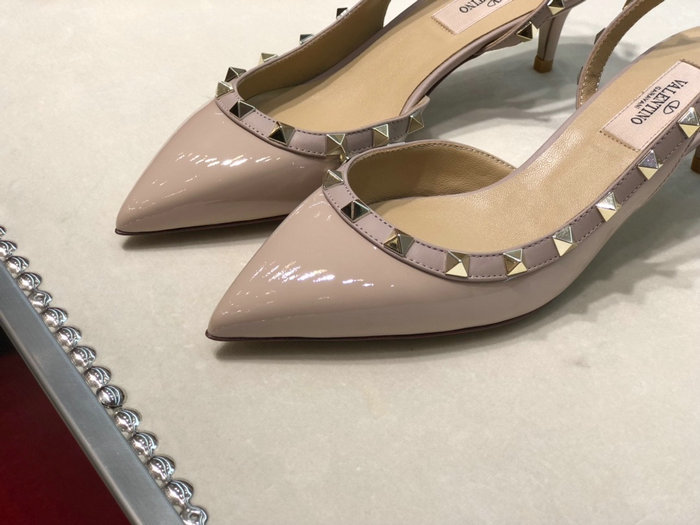 Valentino Patent Slingback Pump Nude VS03085