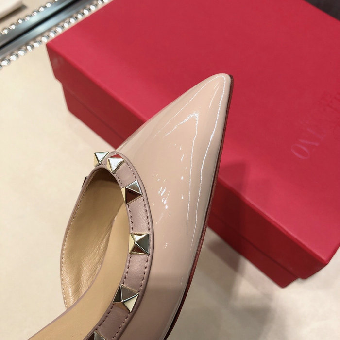 Valentino Patent Slingback Pump Nude VS03085