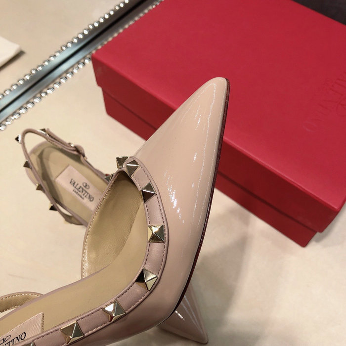 Valentino Patent Slingback Pump Nude VS03086