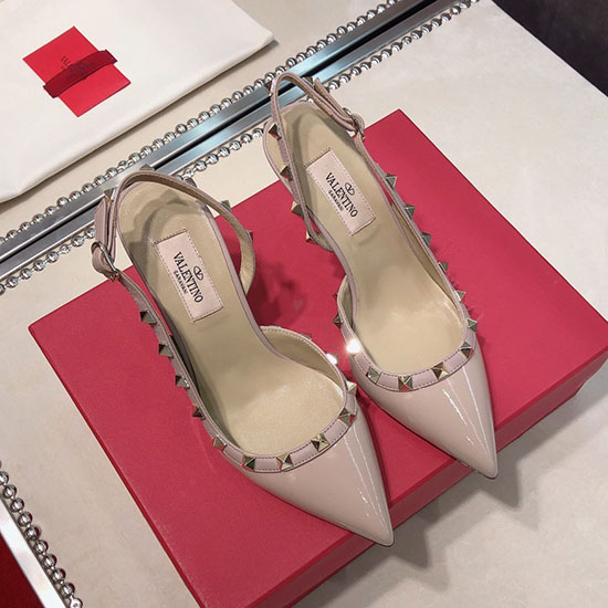 Valentino Patent Slingback Pump Nude VS03086