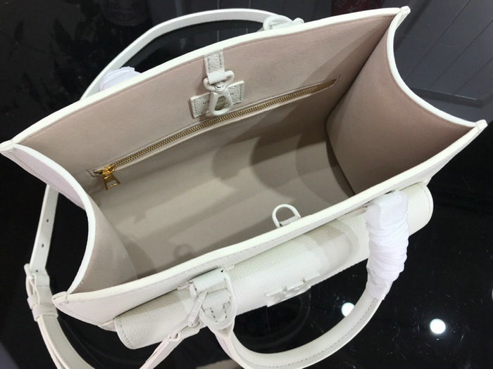 Louis Vuitton Soft Calfskin Lockme Tote PM White M55845