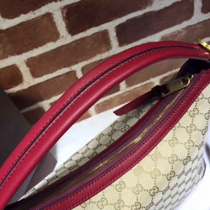 Gucci Brie Women GG canvas Hobo Bag Burgundy 326514