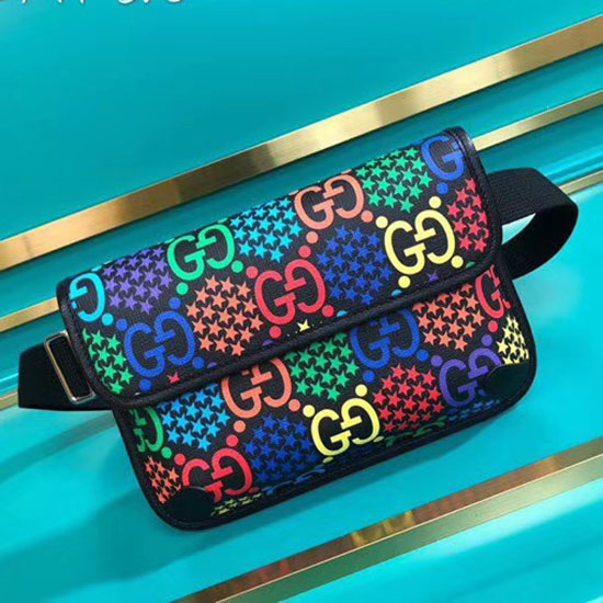 Gucci GG Psychedelic Belt Bag Black 598113