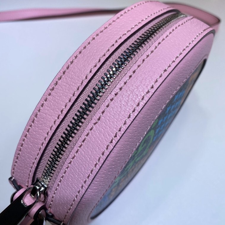 Gucci GG Psychedelic Round Shoulder Bag Pink 603938