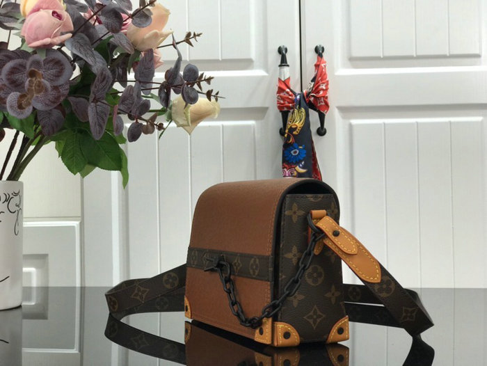 Louis Vuitton Taiga Leather Flap Bag Brown M30717
