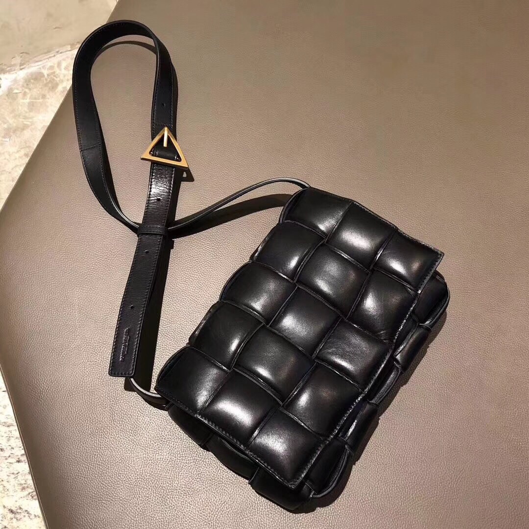 Bottega Veneta Padded Cassette Bag Black 591970