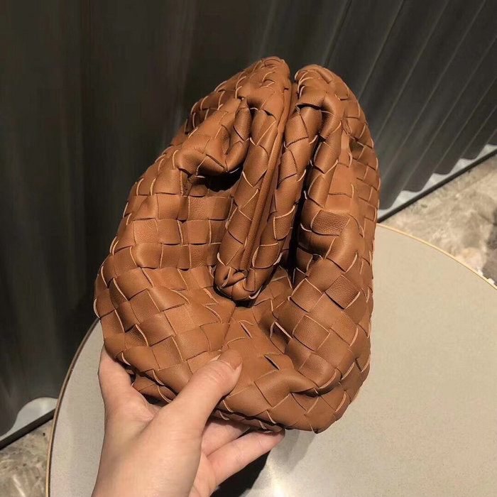Bottega Veneta Woven Leather The Pouch Brown 576175