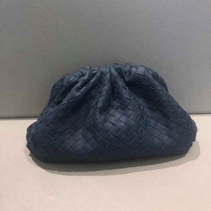 Bottega Veneta Woven Leather The Pouch Deep Blue 576175