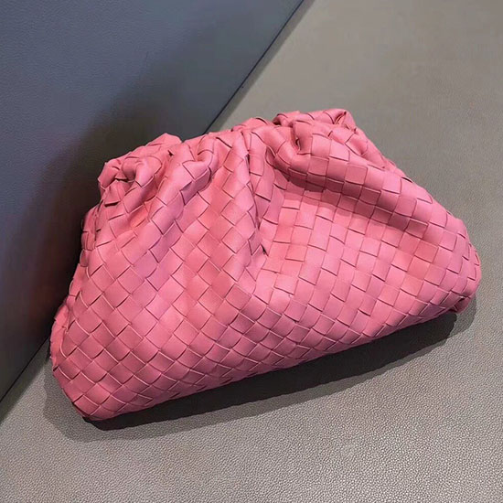 Bottega Veneta Woven Leather The Pouch Pink 576175