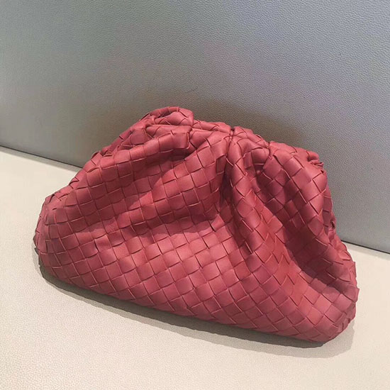 Bottega Veneta Woven Leather The Pouch Red 576175