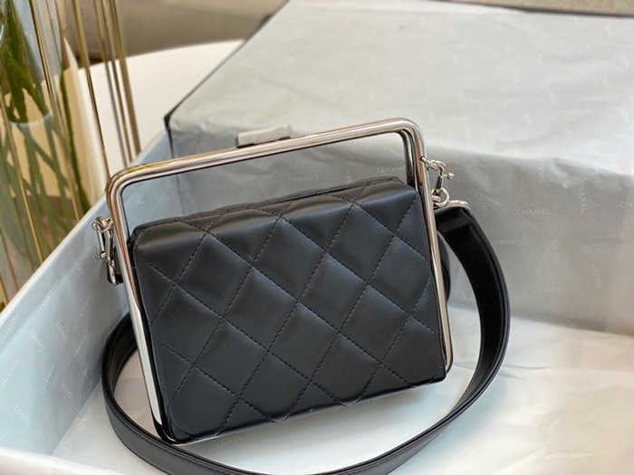 Chanel Lambskin Clutch Black AS1732