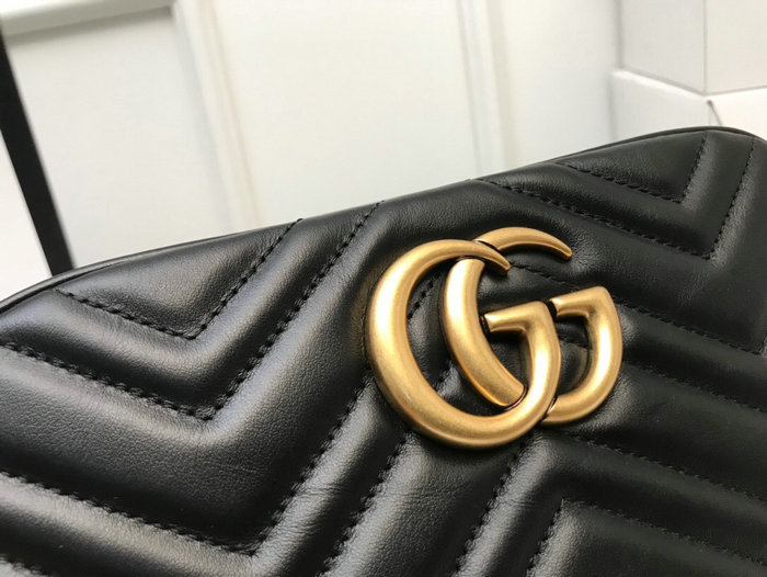 Gucci GG Marmont Small Matelasse Shoulder Bag 447632 Black