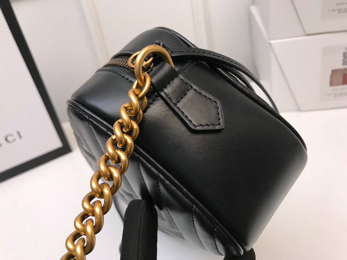 Gucci GG Marmont Small Matelasse Shoulder Bag 447632 Black