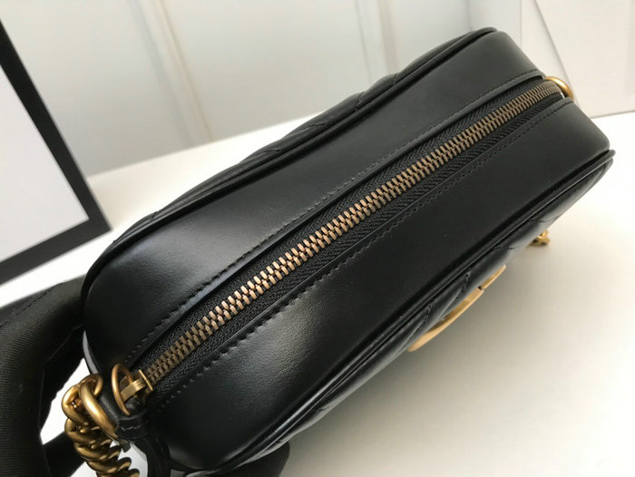 Gucci GG Marmont Small Matelasse Shoulder Bag 447632 Black