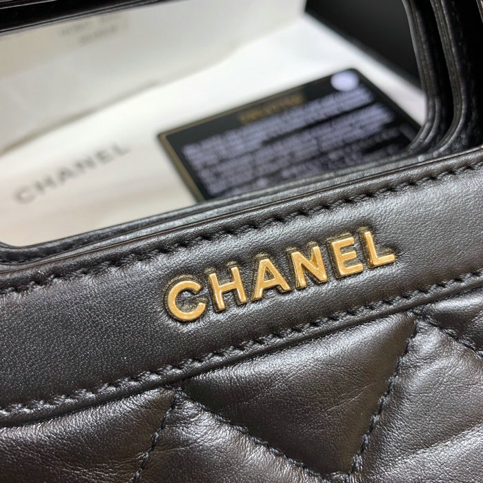 Chanel Aged Calfskin Flap Bag Black AS1430