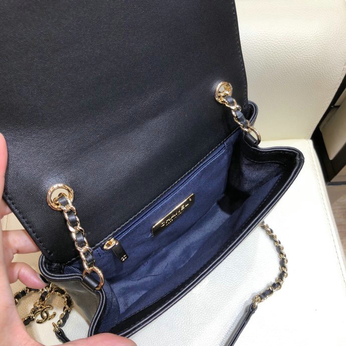 Chanel Labmskin Mini Flap Bag Black AS0321