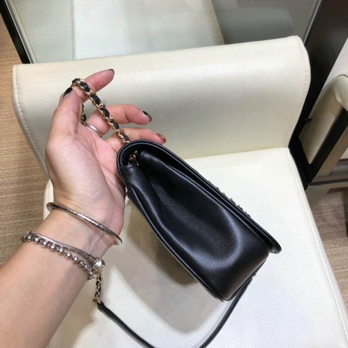Chanel Labmskin Mini Flap Bag Black AS0321