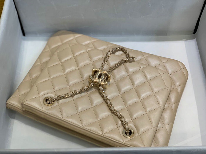 Chanel Lambskin Shoulder Bag Beige A06151