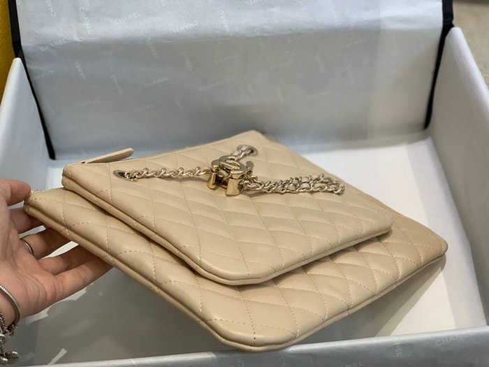 Chanel Lambskin Shoulder Bag Beige A06151