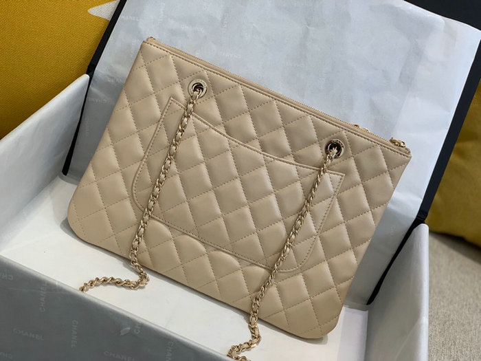 Chanel Lambskin Shoulder Bag Beige A06151