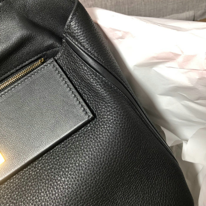 Hermes Kelly 24/24 Togo Leather Bag Black H06131